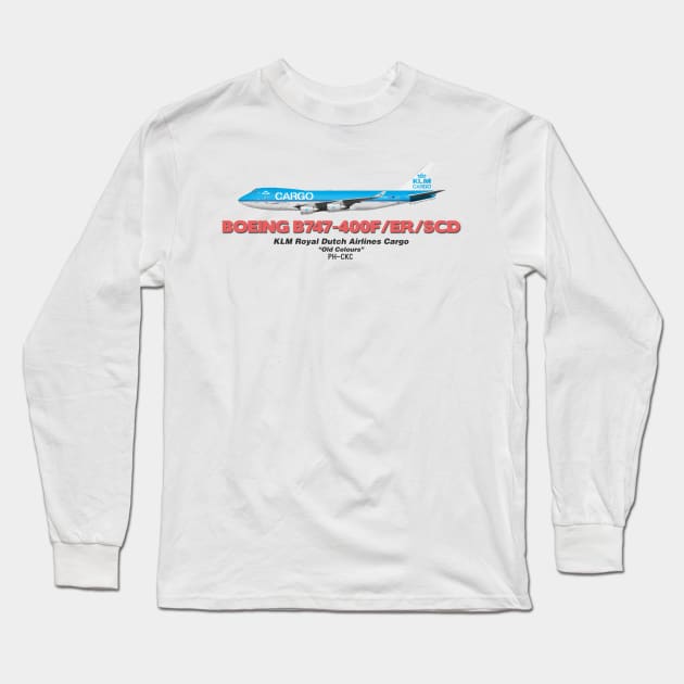 Boeing B747-400F/ER/SCD - KLM Royal Dutch Airlines Cargo "Old Colours" Long Sleeve T-Shirt by TheArtofFlying